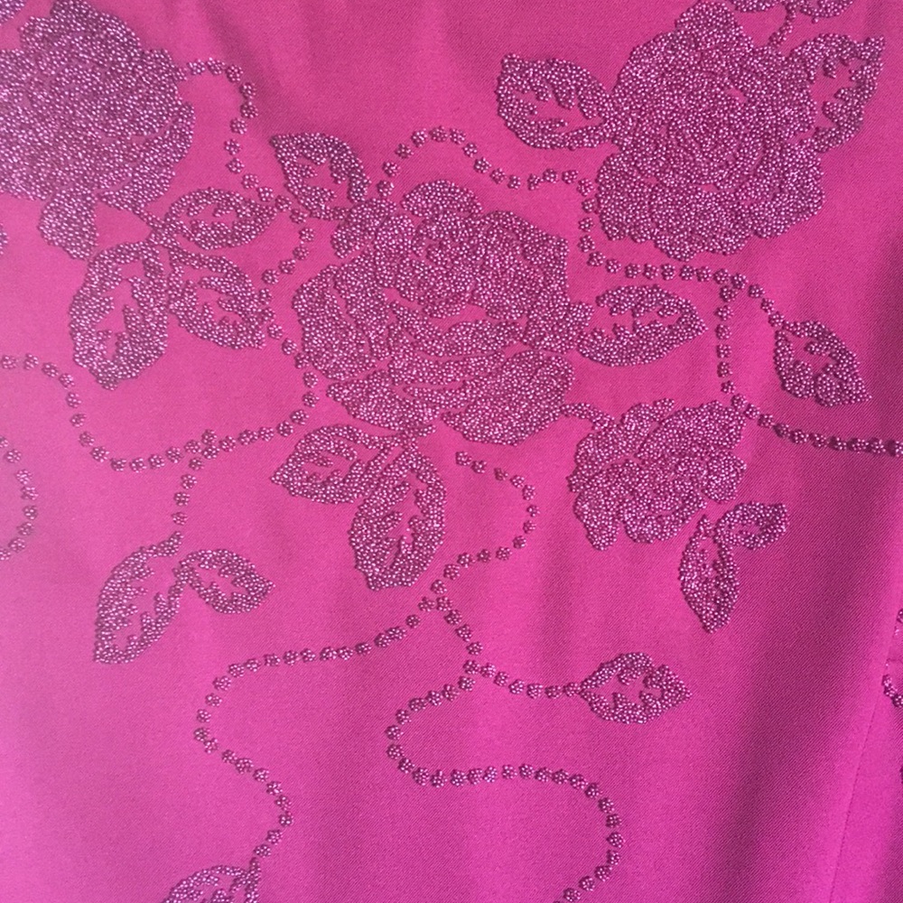 Magenta pink suit dress